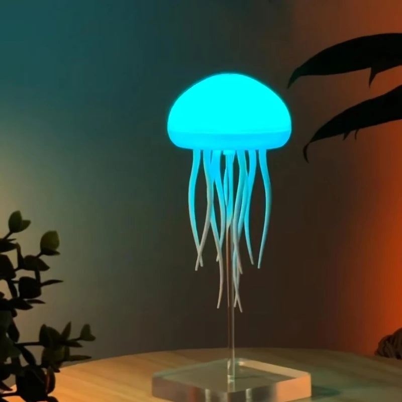 Intelligent voice controlled jellyfish lamp charging model full-color gradient atmosphere lamp outdoor creative night light