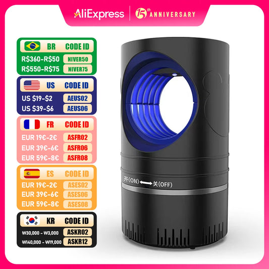 Portable Usb Electric Mosquitoes Killer Lamp Household Indoor Attractant Fly Trap For Mosquitoes Indoor Trap Light Lamp Suction