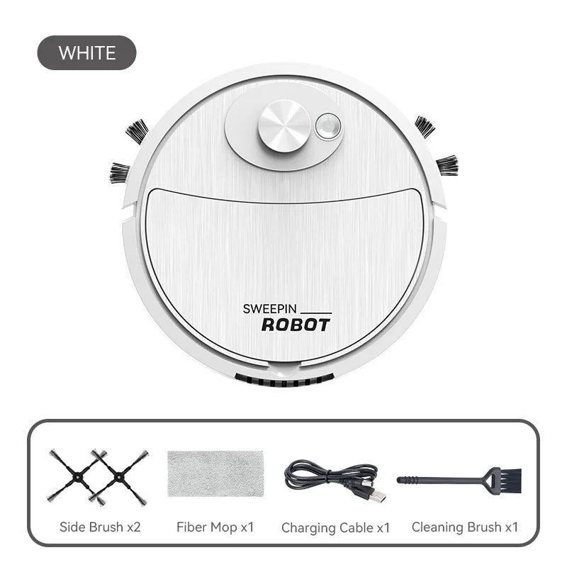 Smart USB-Charging Robotic Vacuum Cleaner for Floors, Carpets, and Pet Hair.