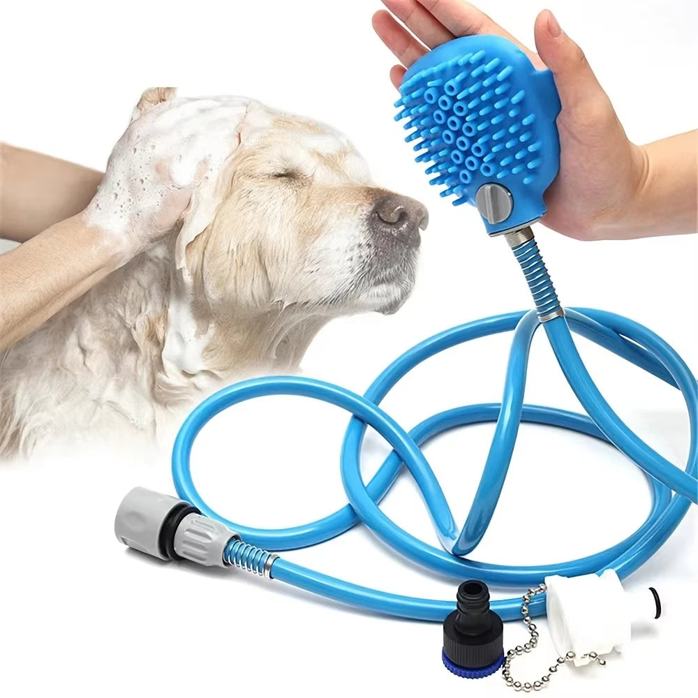 Pet Dog Shower Head Dogs Wash Clean Massage Tool Pet Bath Tool Shower Sprayer with Brush for Dog Cleaning Massage Indoor Outdoor