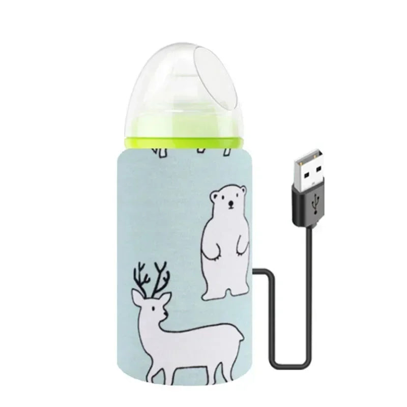 Infant Usb Milk Water Bottle Warmer Travel Stroller Insulated Baby Nursing Bottle Heater Newborn Infant Portable Bottle Warmers