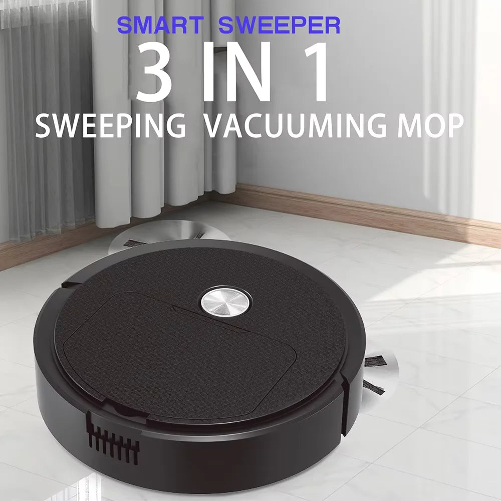 Smart USB-Charging Robotic Vacuum Cleaner for Floors, Carpets, and Pet Hair.