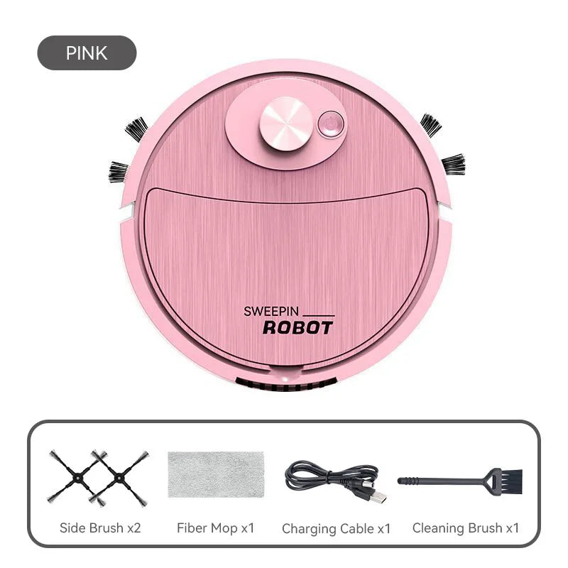Smart USB-Charging Robotic Vacuum Cleaner for Floors, Carpets, and Pet Hair.