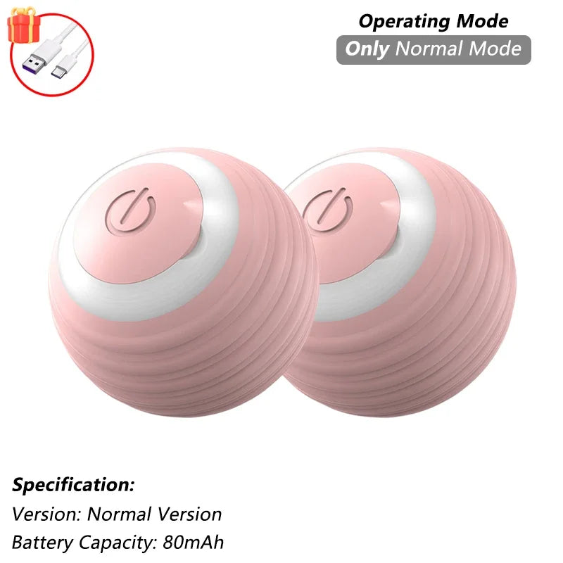 Smart Pet Toy Ball – Automatic Rolling with Tail for Cats & Dogs