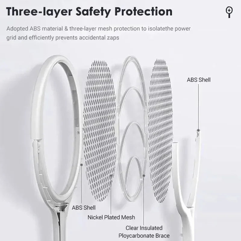 quick charging ball bat to kill flies insect safe insulation battery powered lamp ABS adjustable electric mosquito bat