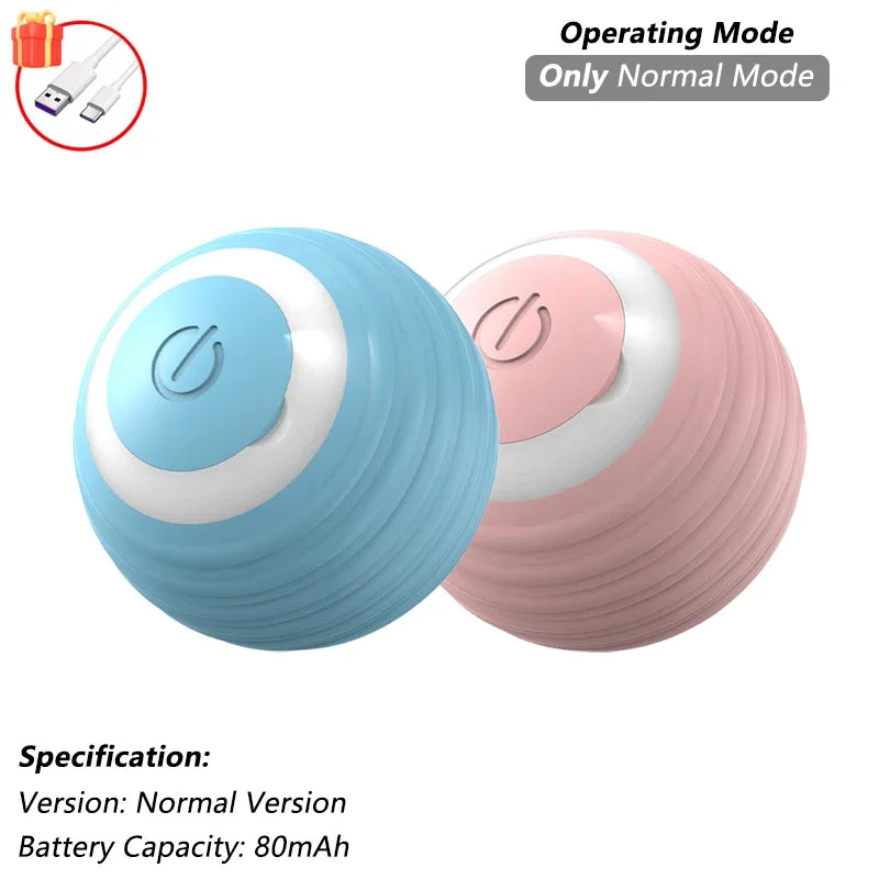 Smart Pet Toy Ball – Automatic Rolling with Tail for Cats & Dogs