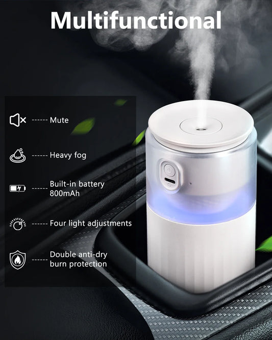 Hipacool Car/Home Humidifier – LED, Aroma & Air Purifier