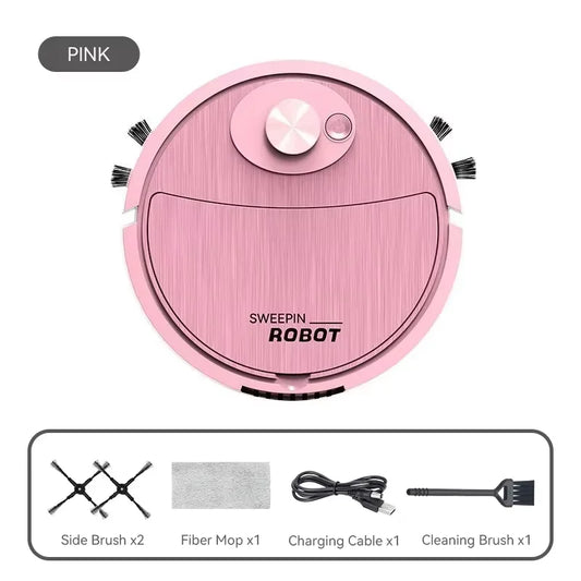 Smart USB-Charging Robotic Vacuum Cleaner for Floors, Carpets, and Pet Hair.
