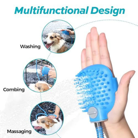 Pet Dog Shower Head Dogs Wash Clean Massage Tool Pet Bath Tool Shower Sprayer with Brush for Dog Cleaning Massage Indoor Outdoor