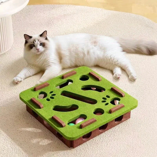 Cat Puzzle Maze Toy Kit with Bell Ball – Interactive & Fun