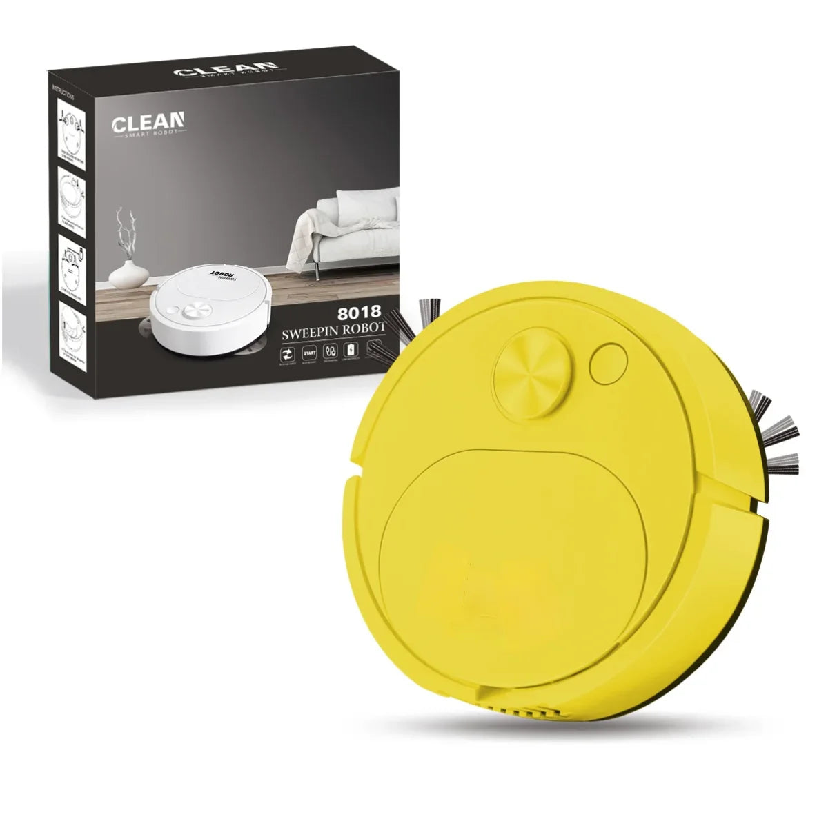 Smart USB Robot Vacuum Cleaner – 3-in-1, 1500Pa
