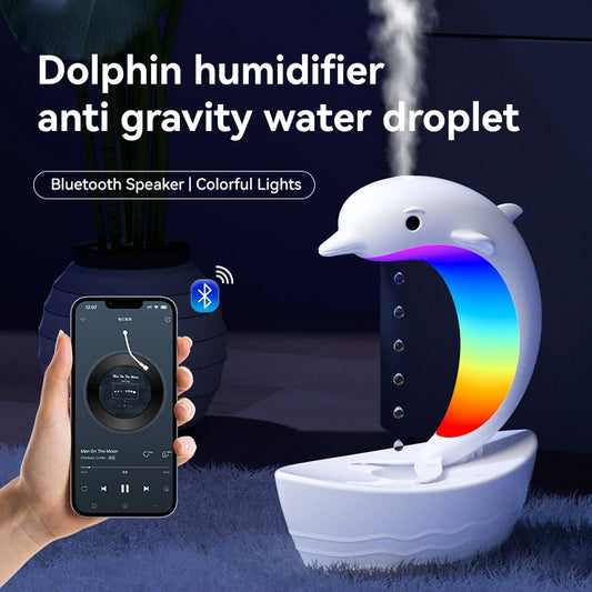 Dolphin Dreamscape Anti-Gravity Humidifier + Bluetooth Speaker & Mood Light