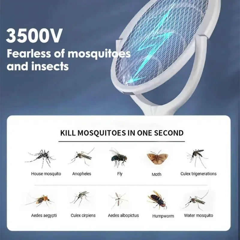 quick charging ball bat to kill flies insect safe insulation battery powered lamp ABS adjustable electric mosquito bat