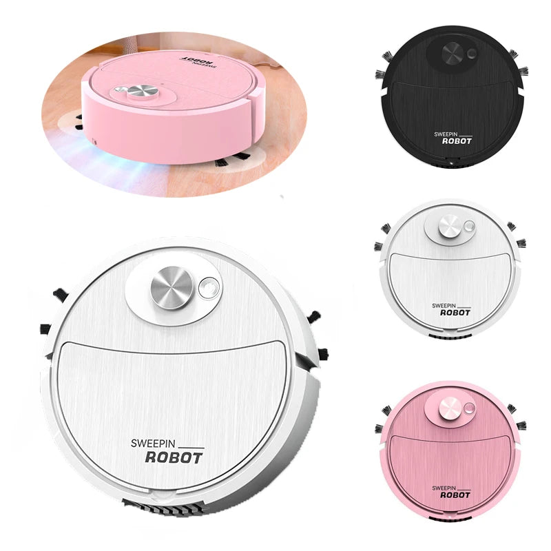 Smart USB-Charging Robotic Vacuum Cleaner for Floors, Carpets, and Pet Hair.