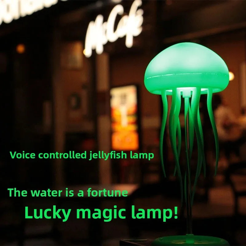 Intelligent voice controlled jellyfish lamp charging model full-color gradient atmosphere lamp outdoor creative night light