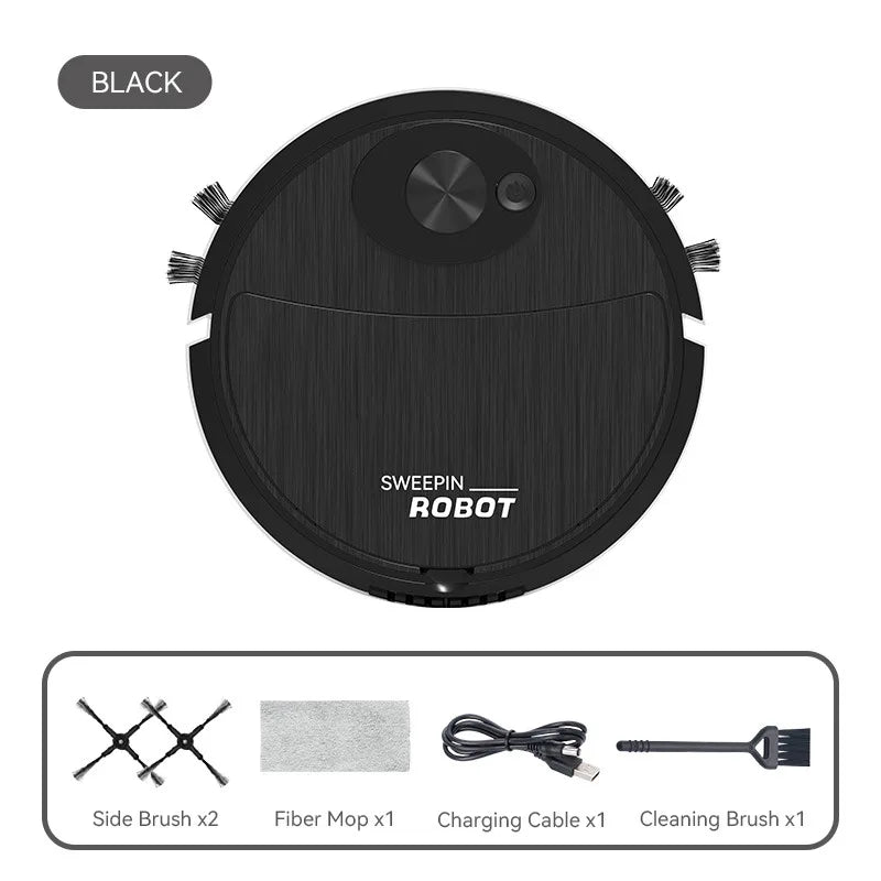 Smart USB-Charging Robotic Vacuum Cleaner for Floors, Carpets, and Pet Hair.