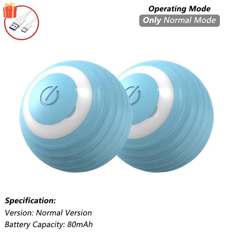 Smart Pet Toy Ball – Automatic Rolling with Tail for Cats & Dogs