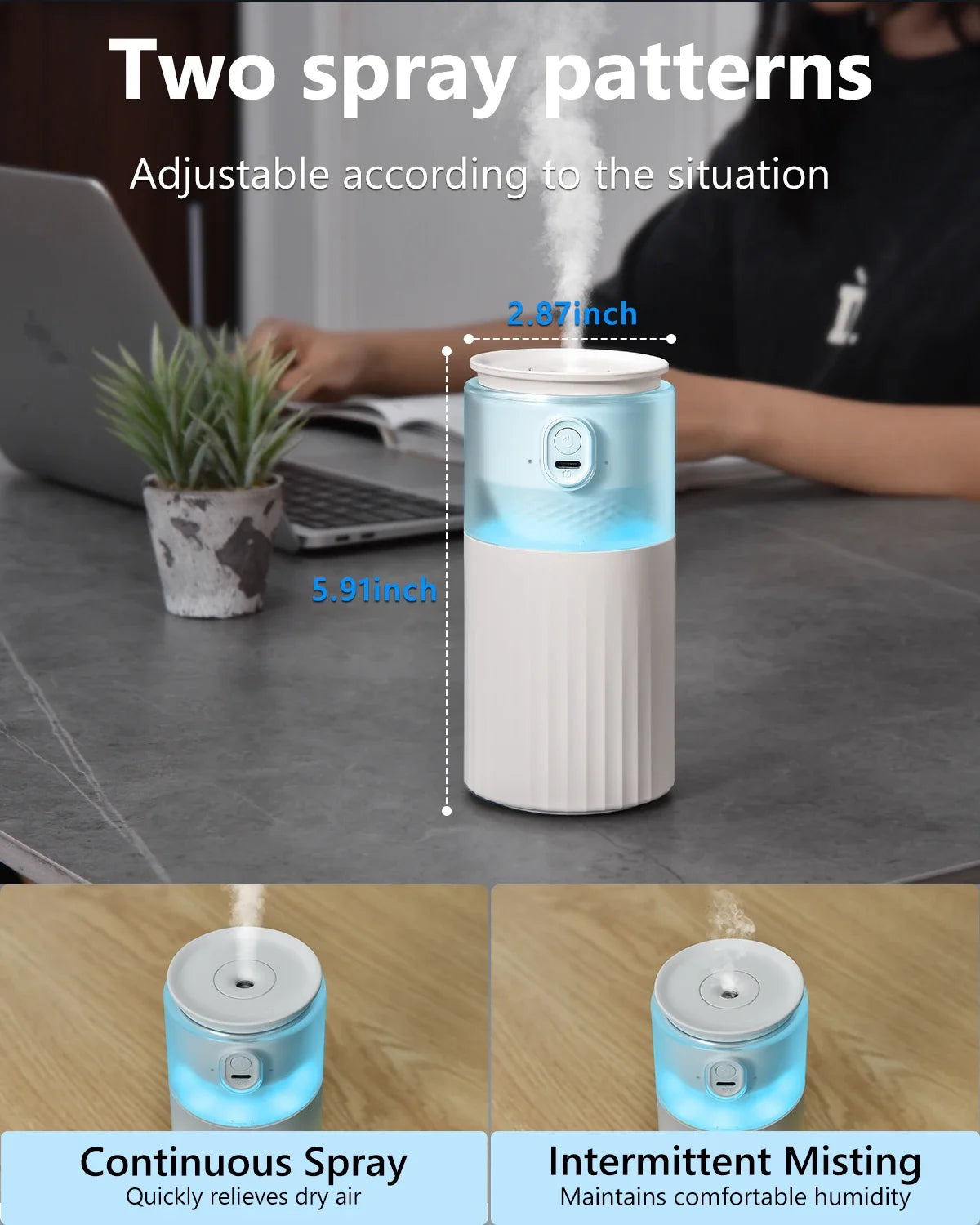 Hipacool Car/Home Humidifier – LED, Aroma & Air Purifier