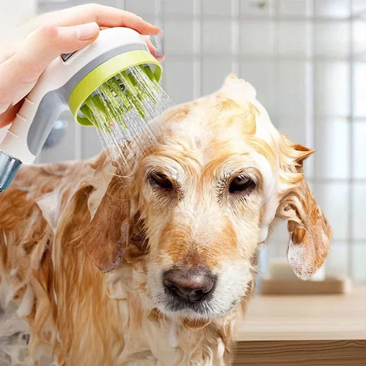 Pet Shower Sprayer Dog Wash Dogs Bath with Massage Brush Pets Washing Supplies Cat Shower Sprinkler Cleaner Comfortale Bath Tool