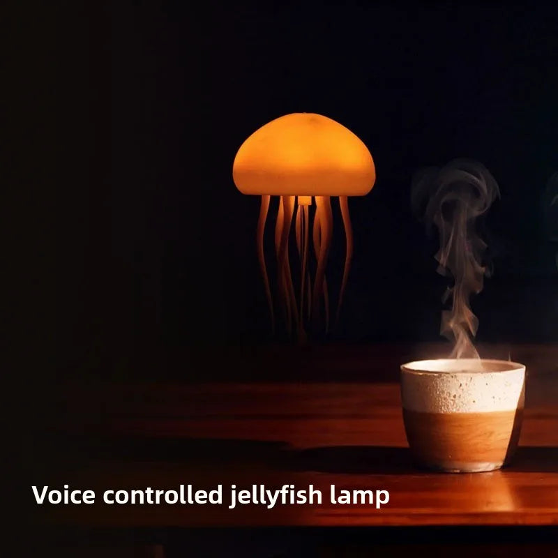 Intelligent voice controlled jellyfish lamp charging model full-color gradient atmosphere lamp outdoor creative night light