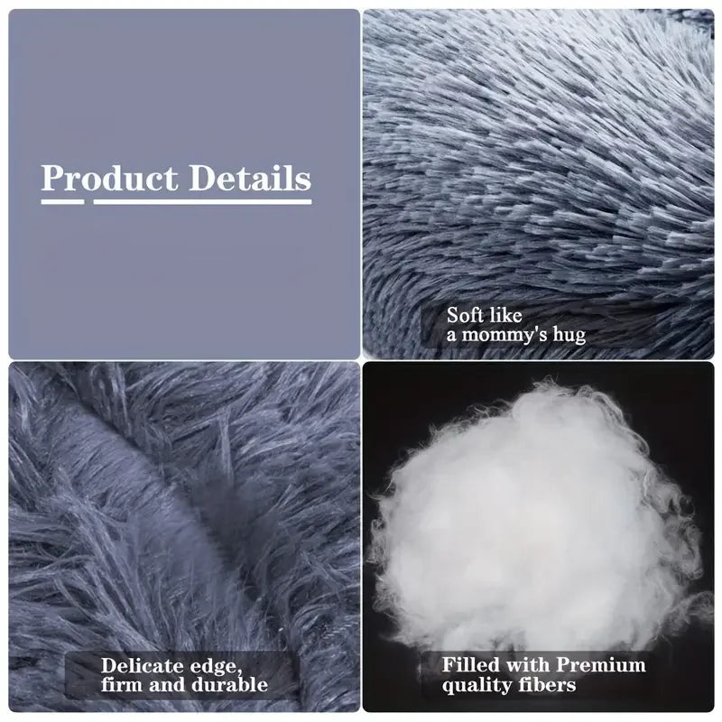 Winter Warm Round Pet Bed – Small to Large Dogs & Cats