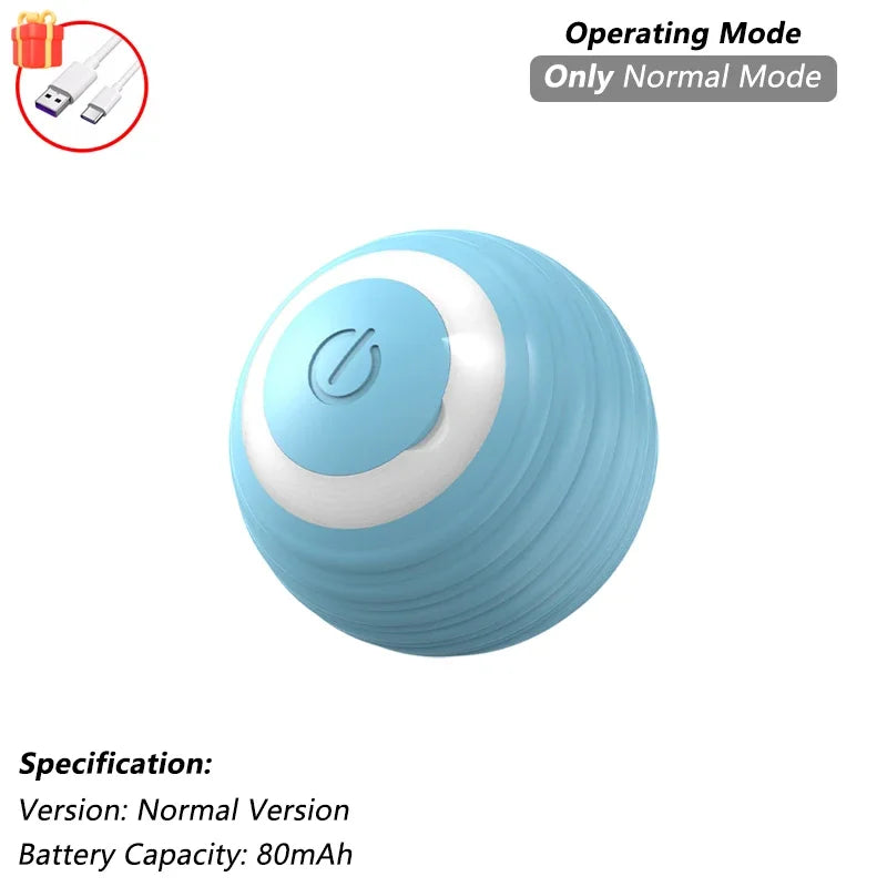 Smart Pet Toy Ball – Automatic Rolling with Tail for Cats & Dogs