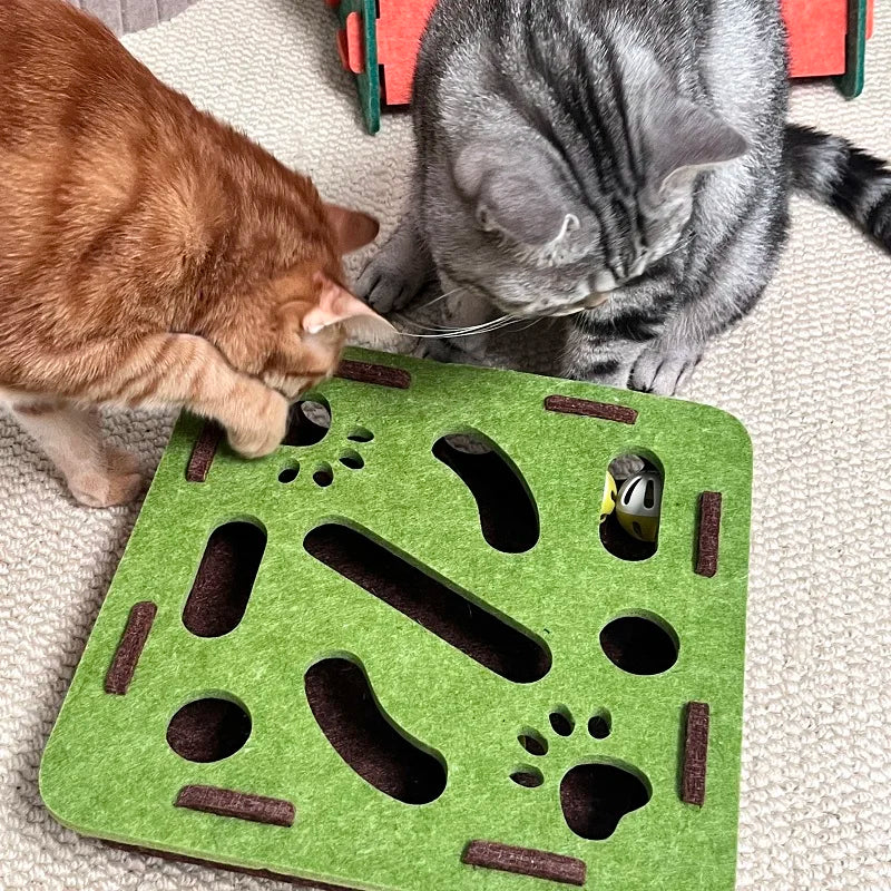 Cat Puzzle Maze Toy Kit with Bell Ball – Interactive & Fun