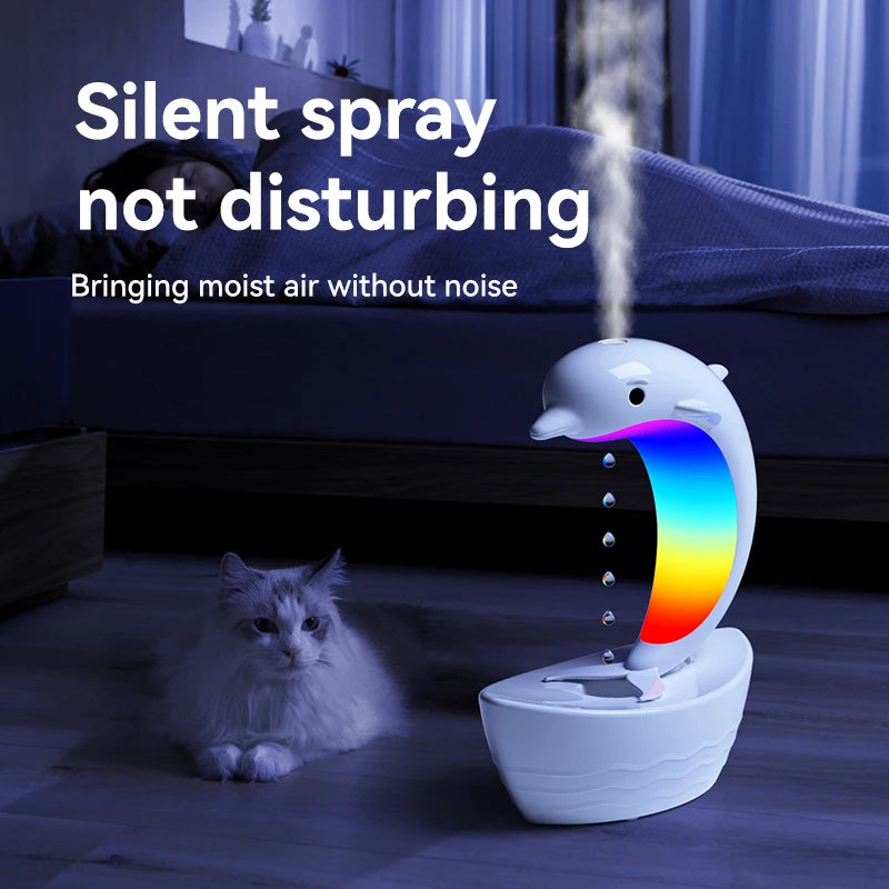 Dolphin Dreamscape Anti-Gravity Humidifier + Bluetooth Speaker & Mood Light