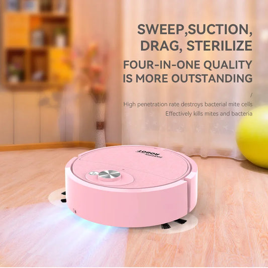 Smart USB-Charging Robotic Vacuum Cleaner for Floors, Carpets, and Pet Hair.