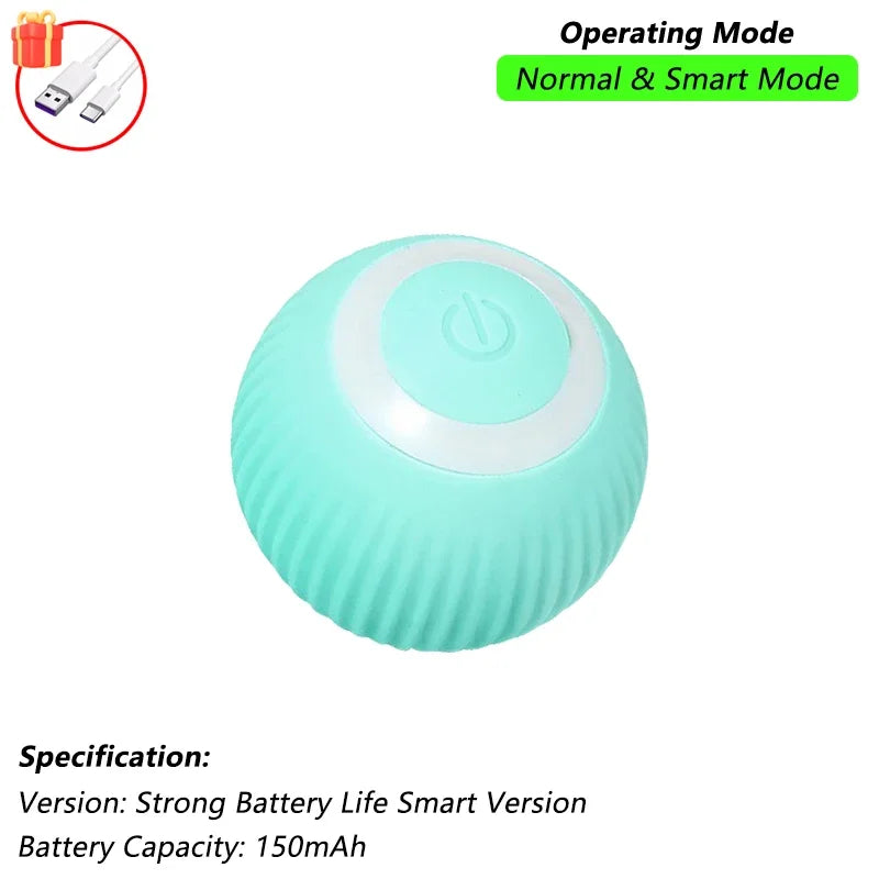 Smart Pet Toy Ball – Automatic Rolling with Tail for Cats & Dogs